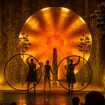 hulahoops in front of orange ball luzia